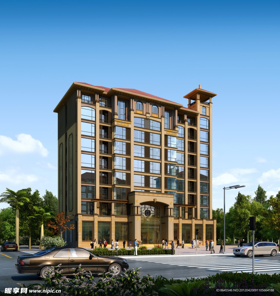 地中海风格小办公楼