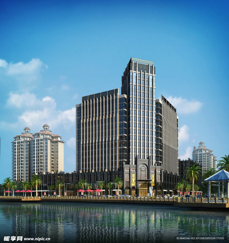 现代风格酒店效果图