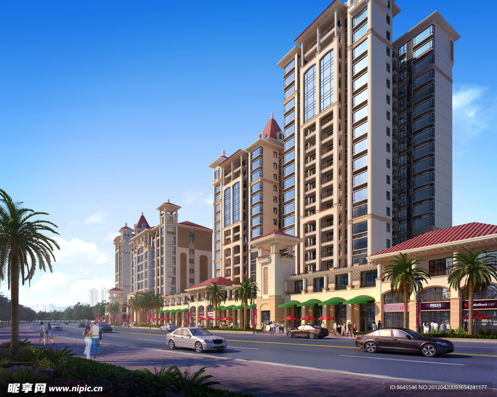 某地中海风格沿街商业效果图