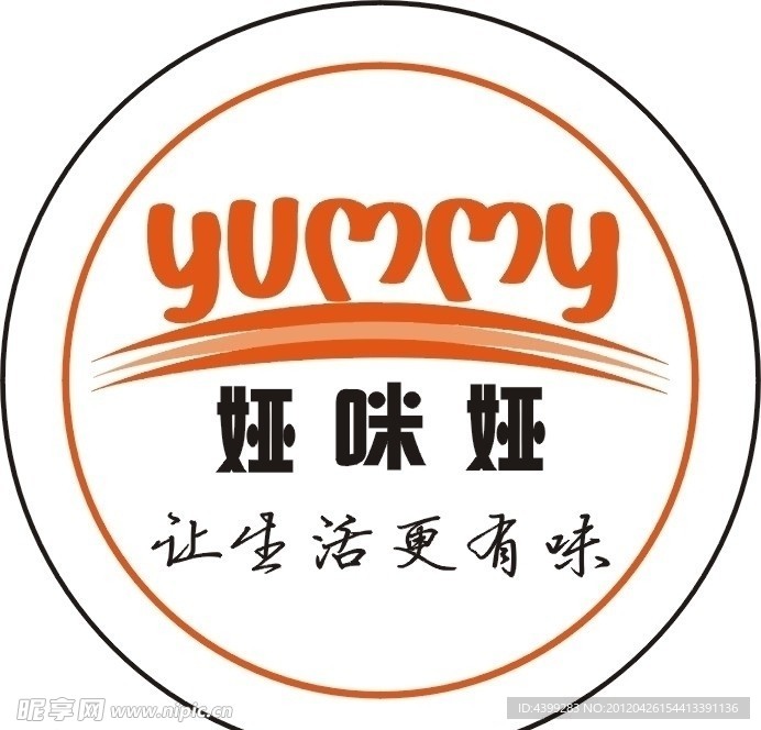 娅咪娅圆形标 不干胶