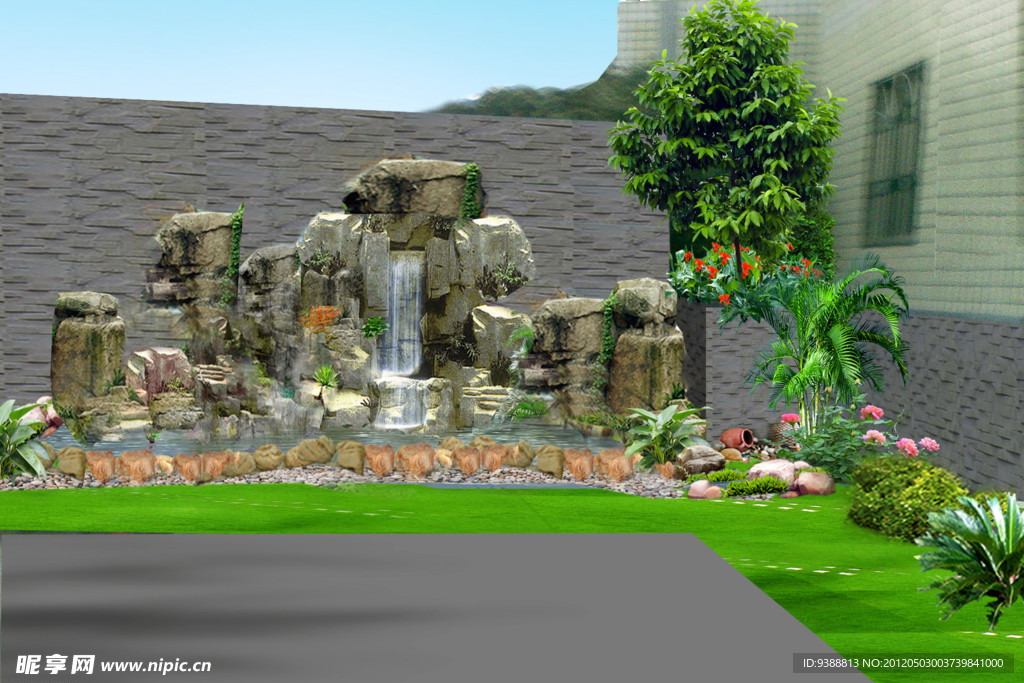 假山水池景观