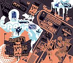 国外最新潮流运动设计稿图案