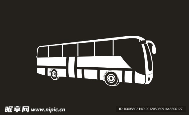豪华大巴矢量图