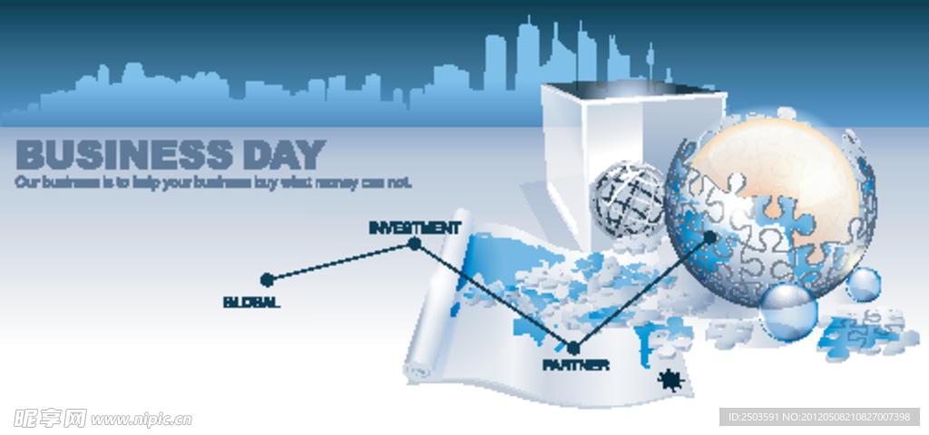 商务背景 商业底图 动感插画