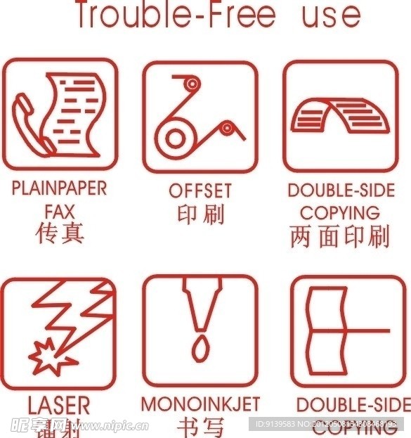 复印纸包装箱标识