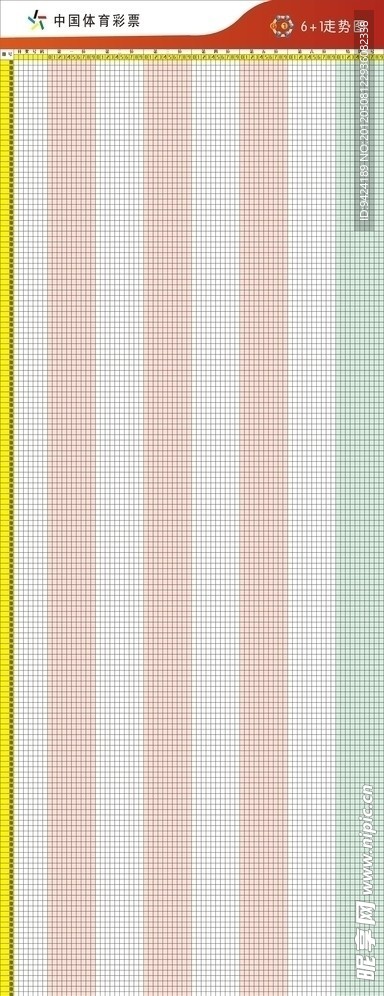 中国体育彩票6加1走势图