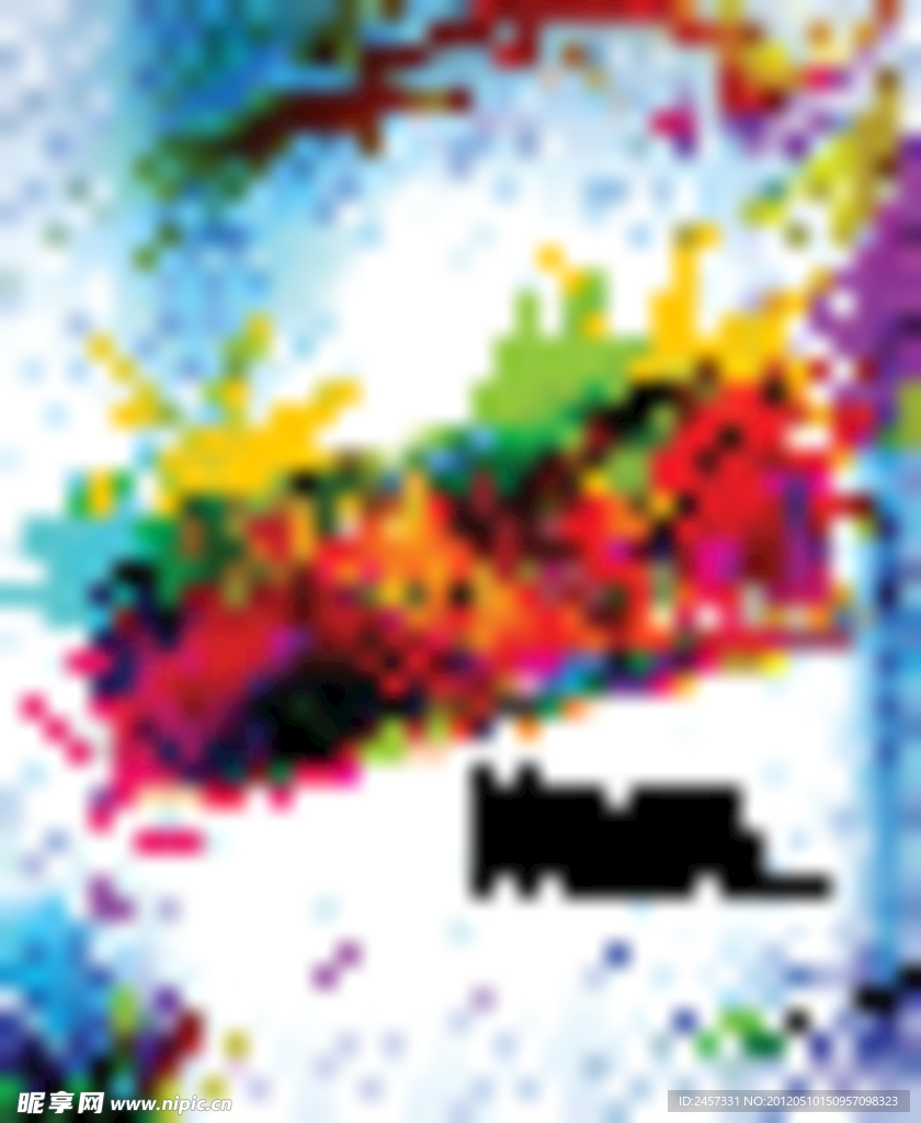 炫彩动感线条 墨迹墨点背景