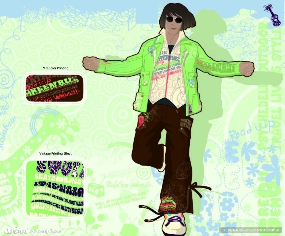 国外最新潮流运动设计稿图案图片