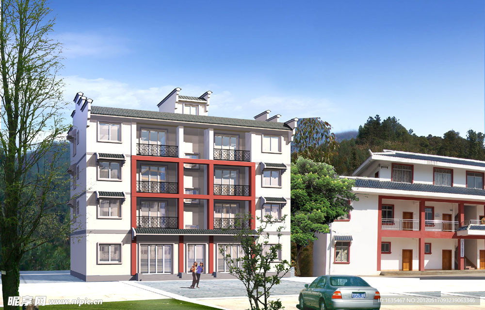 仿古建筑效果图