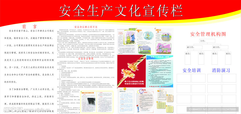 安全生产文化宣传栏