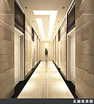 走廊过道效果图模型