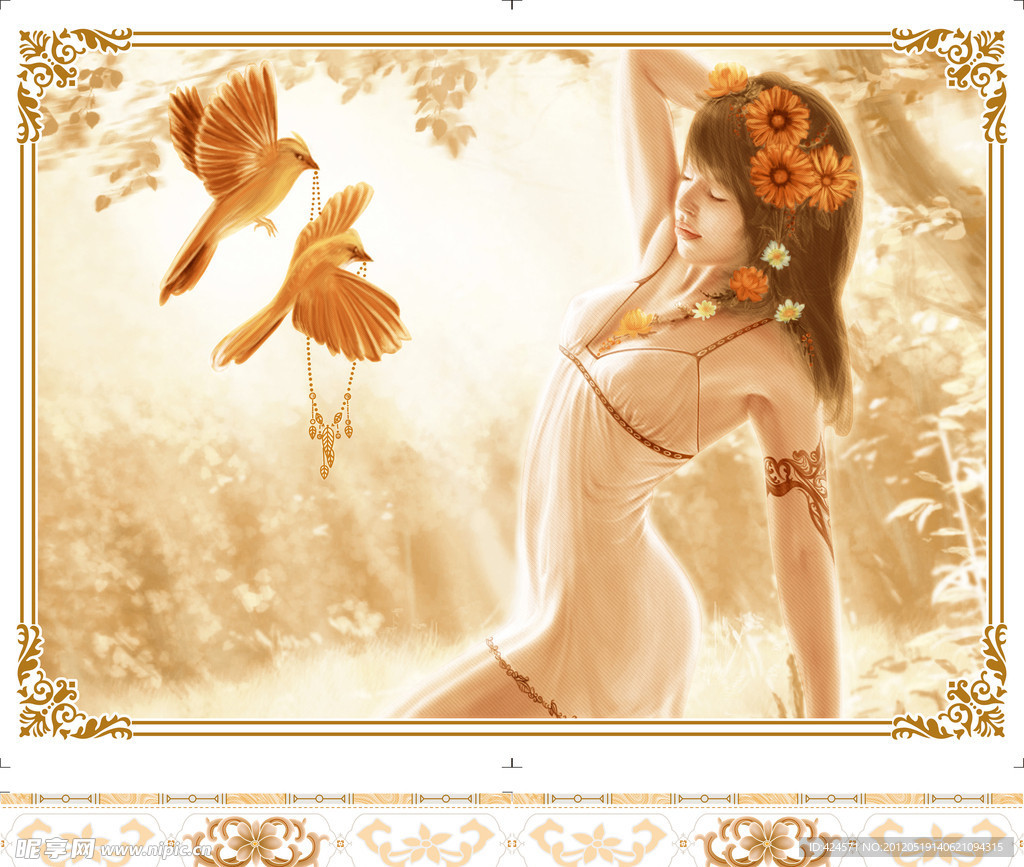 陶瓷美女（通道分层）