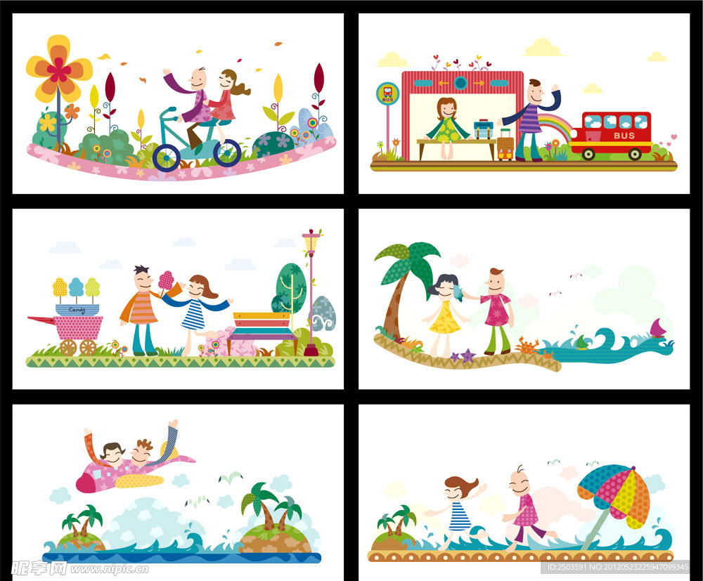 儿童画 卡通画 剪纸画