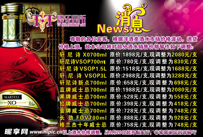 酒价消息海报