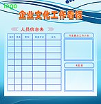 企业文化工作看板 蓝色