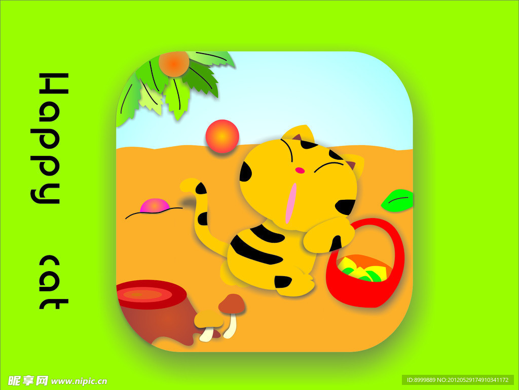 可爱猫咪矢量图 卡通猫咪