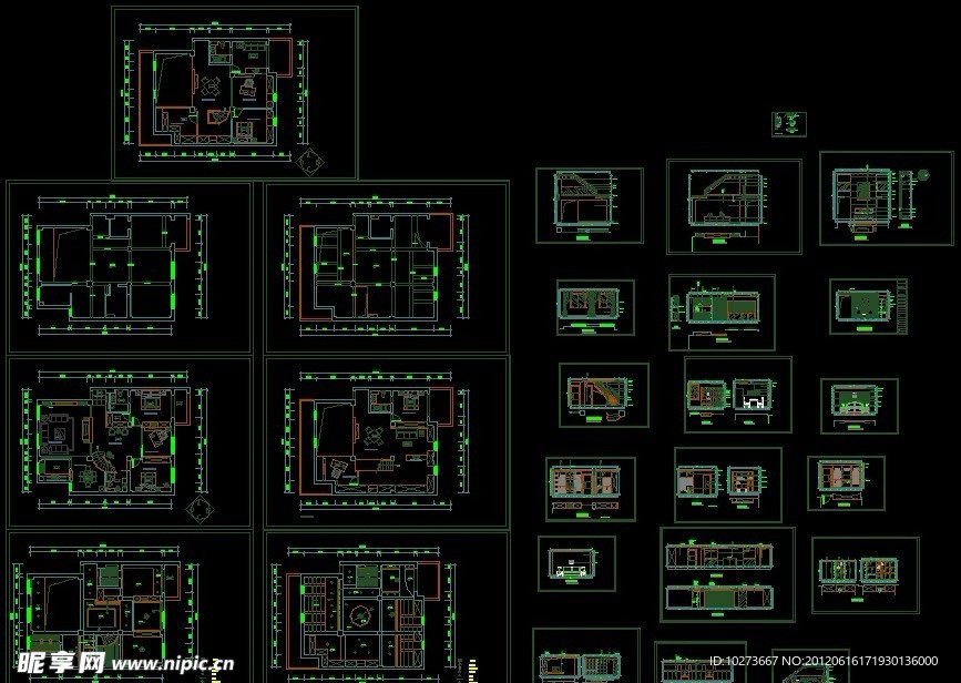 别墅建筑CAD施工图
