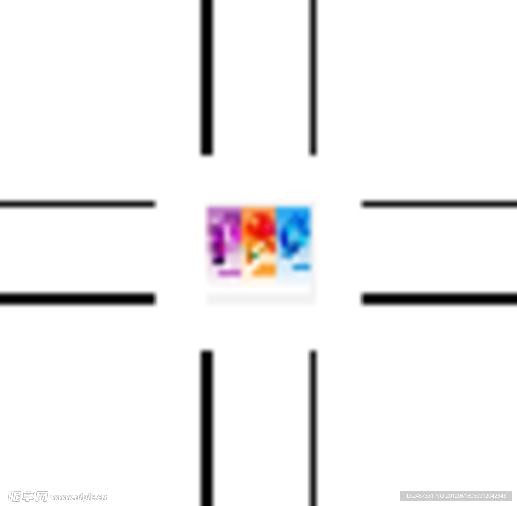 水墨梦幻花纹 展板