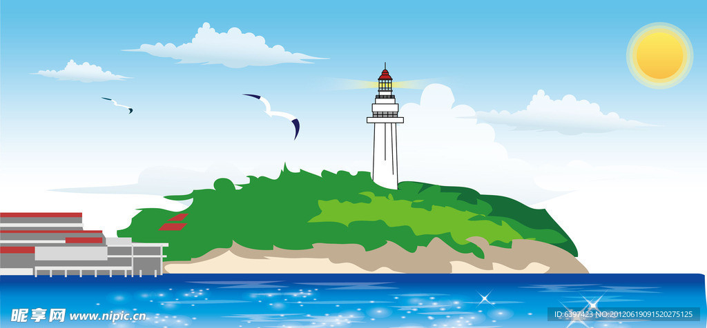 矢量烟台 烟台山