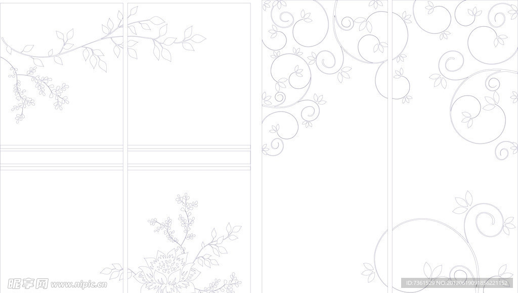 玻璃移门刻绘图