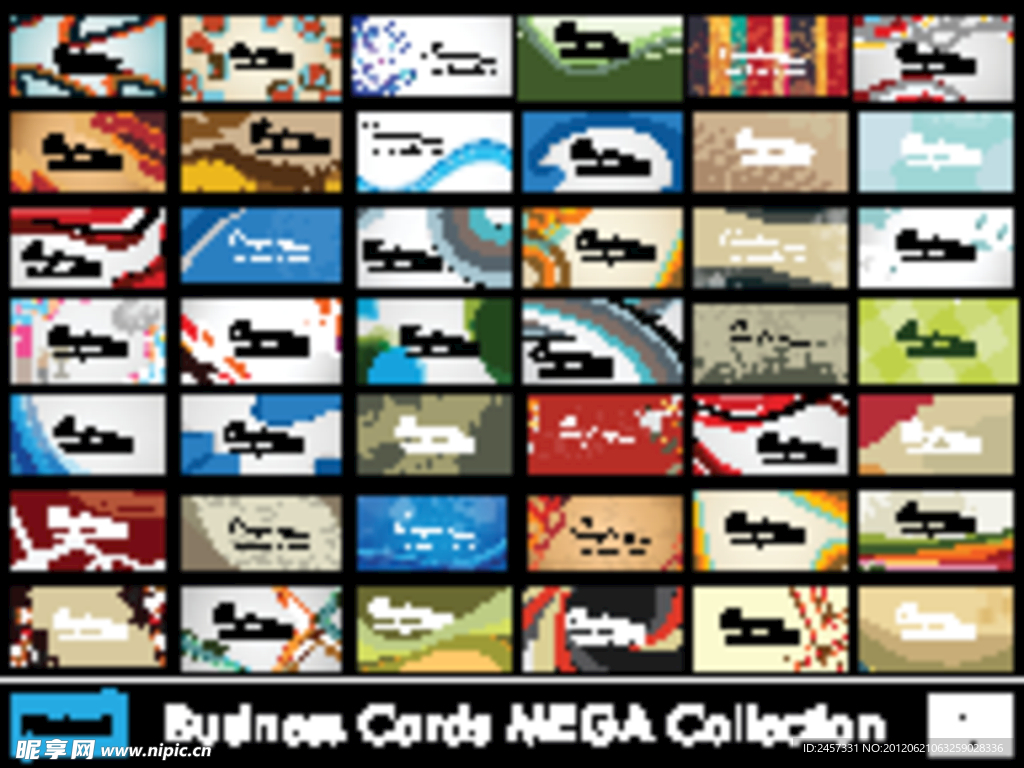 动感线条圈圈花纹 名片卡片