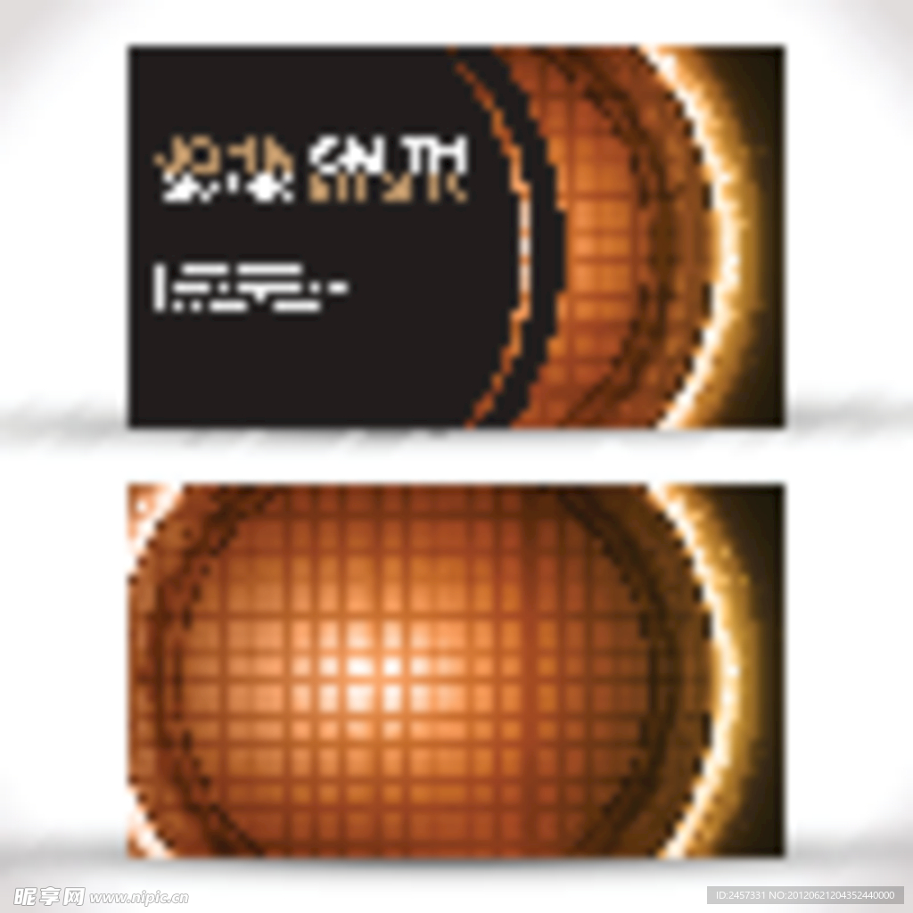 动感线条圆点圈圈 名片卡片