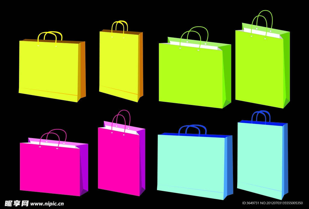 手提袋模板 (效果图)