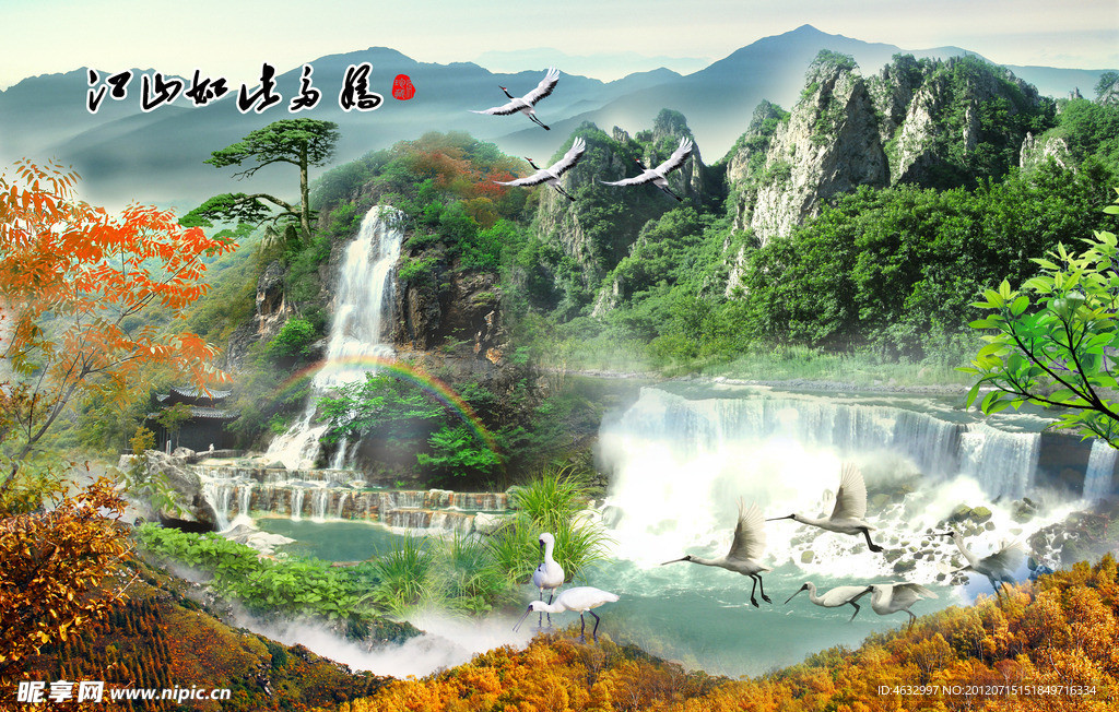 流水生财 酒店挂画