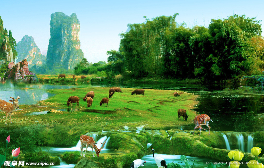 山水画 自然风景