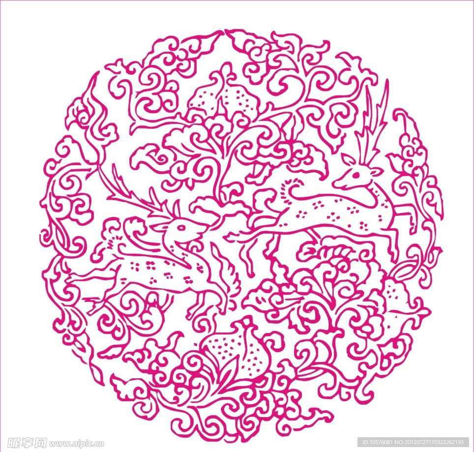 宋代瓷器装饰鹿纹