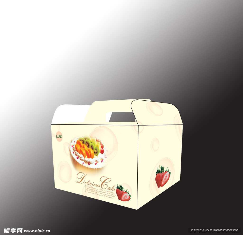 蛋糕盒包装（平面图）