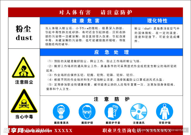 粉尘危害告知卡