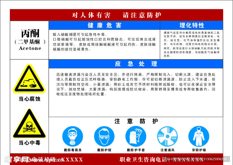 丙酮危害告知卡