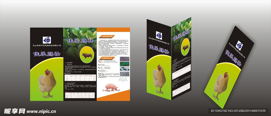 生物科技三折页宣传单