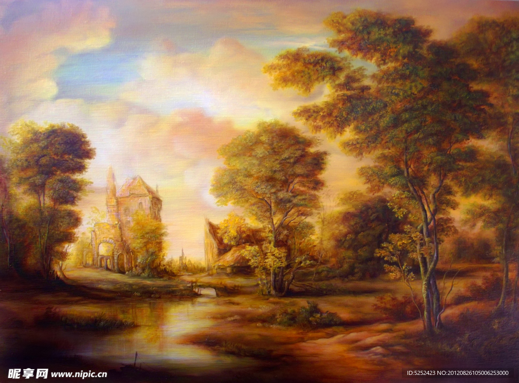 油画 中世纪风情