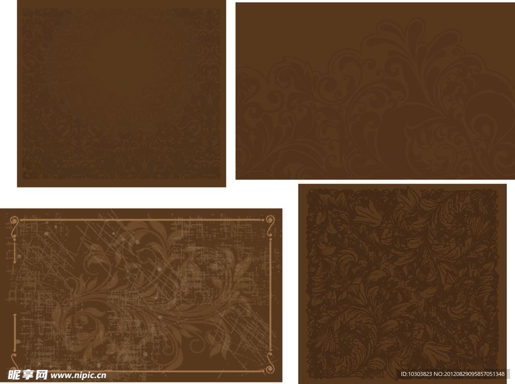 欧式复古花纹底纹