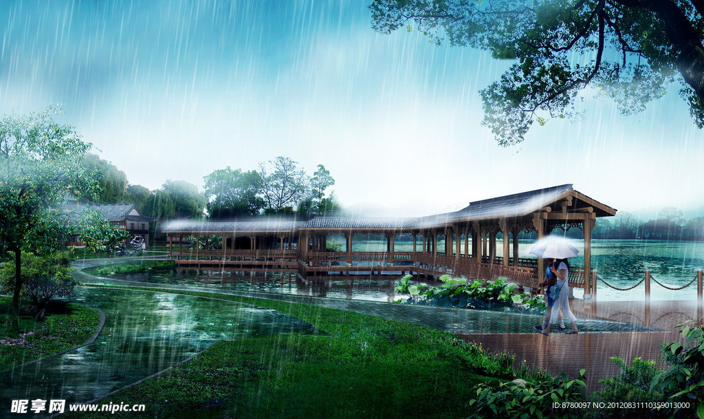 江南水乡效果图