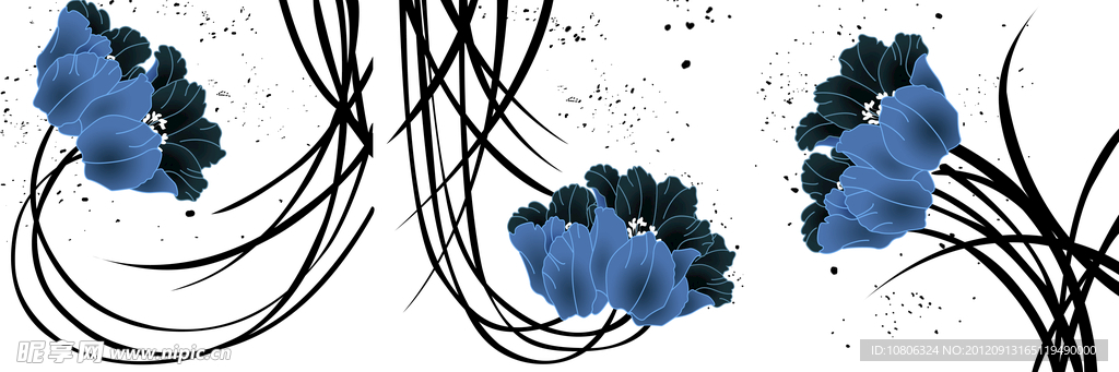 无框画 装饰画 抽象 花卉