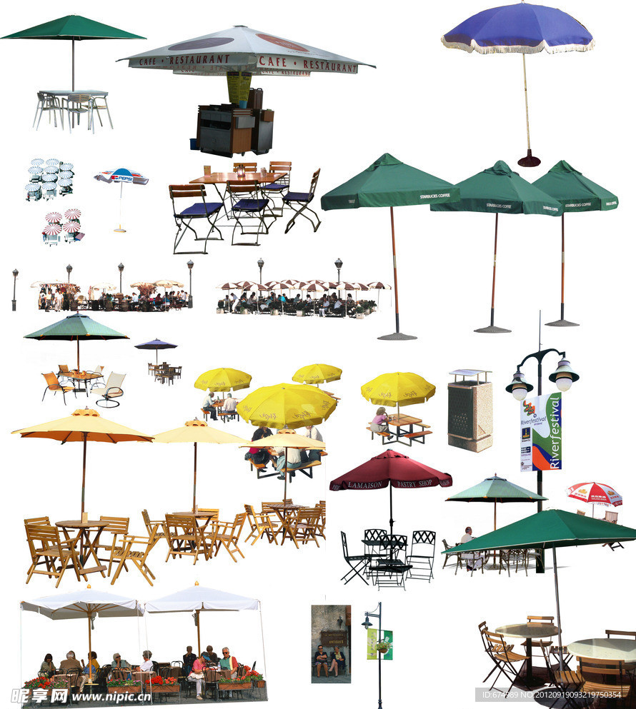 太阳伞设计素材图片