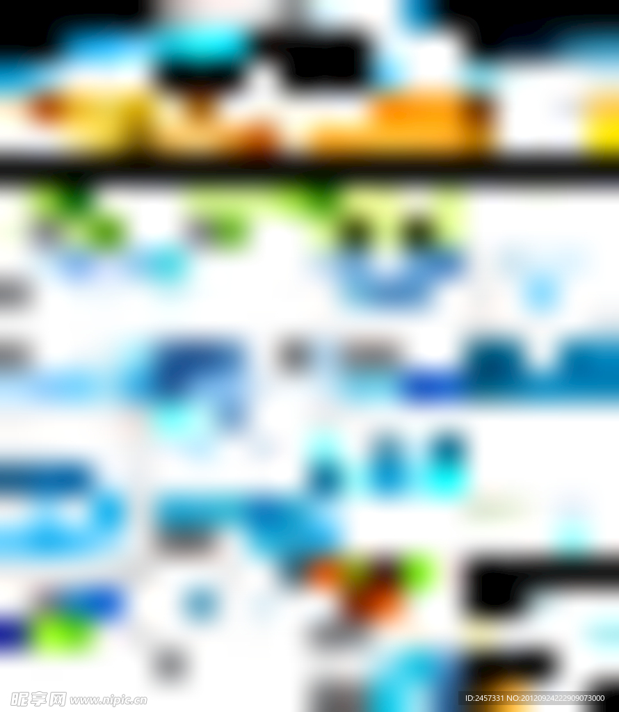 蓝色动感线条 绿色环保 名片卡片