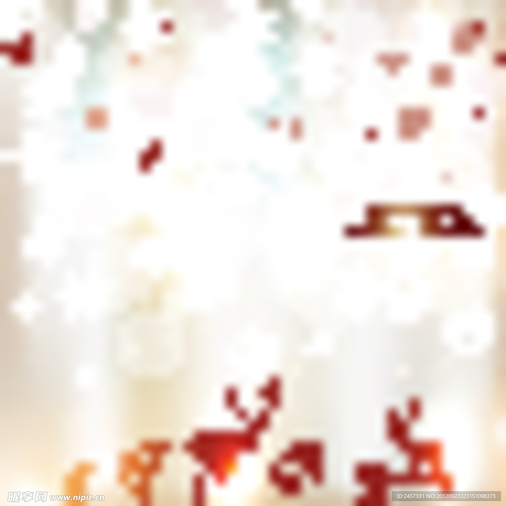 梅花鹿圣诞背景