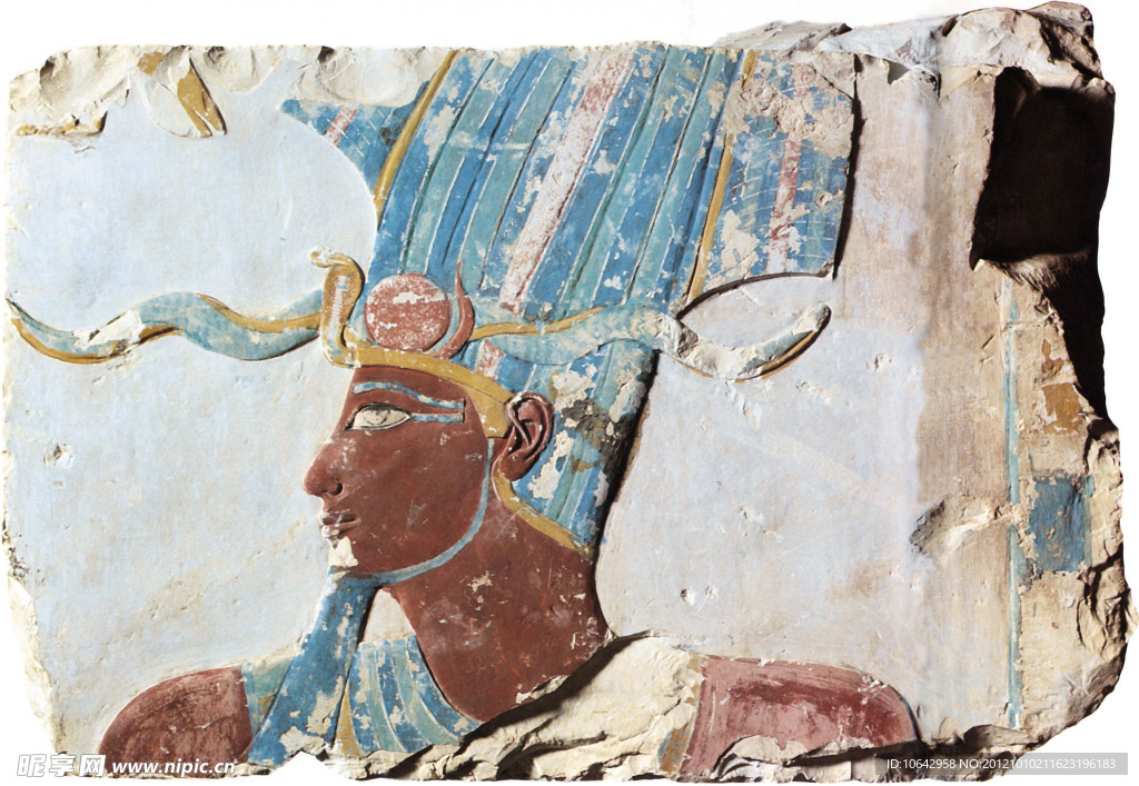 古埃及法老头像石雕