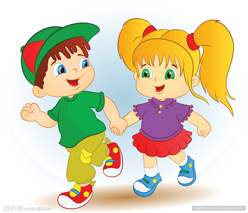 可爱卡通婚礼人物