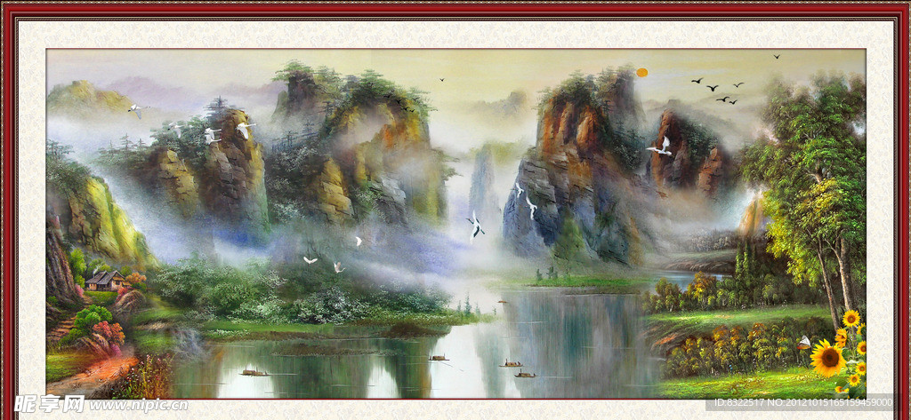 山水风景画 油画