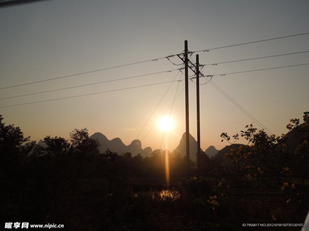 桂林山水之日落