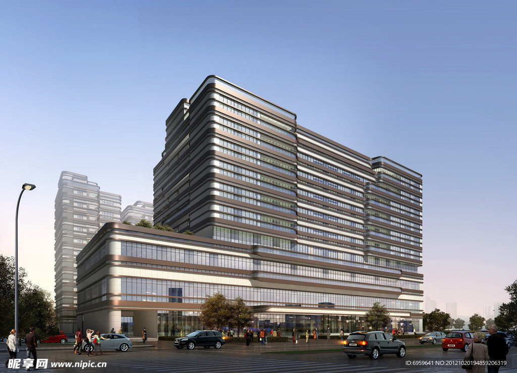 高档办公楼建筑效果图