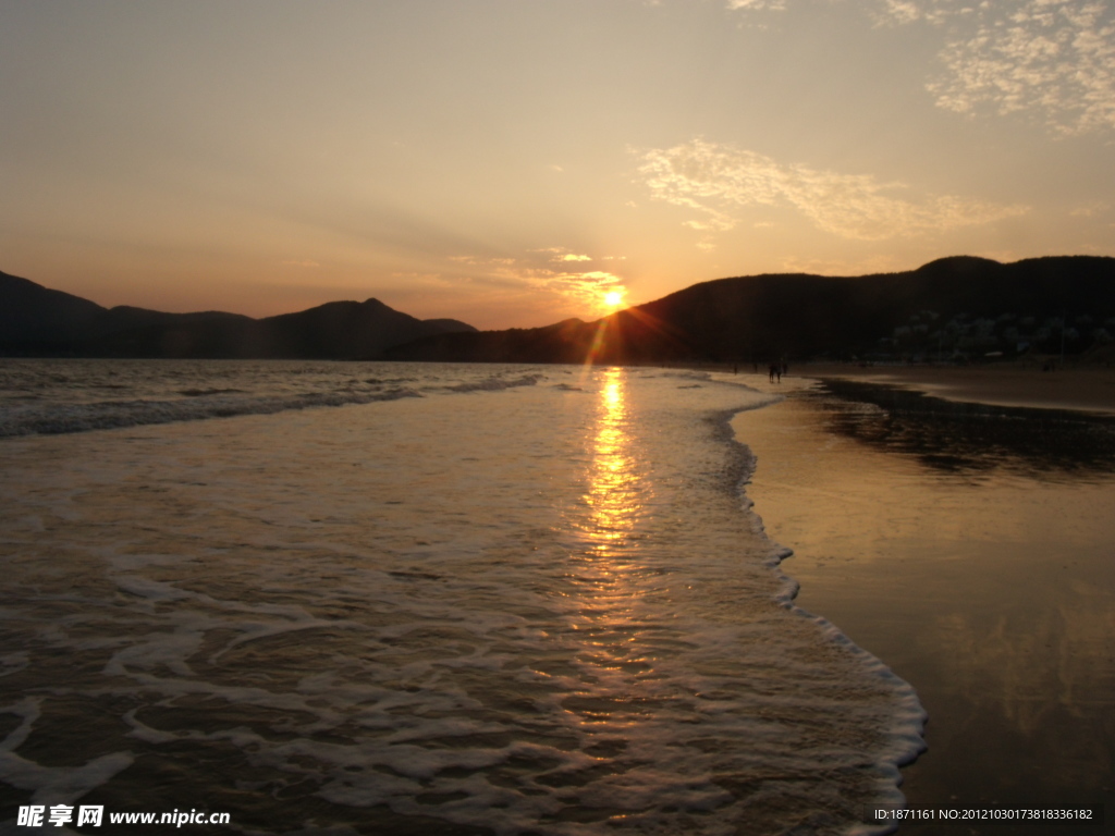 海边日落