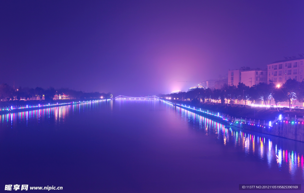 房县西河乐园夜景