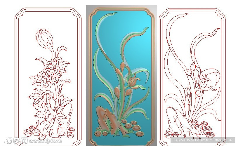 精雕图 四季兰花 jdp