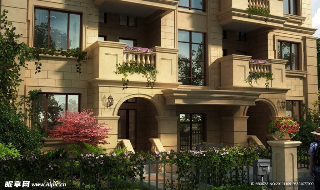 花园洋房美景效果图